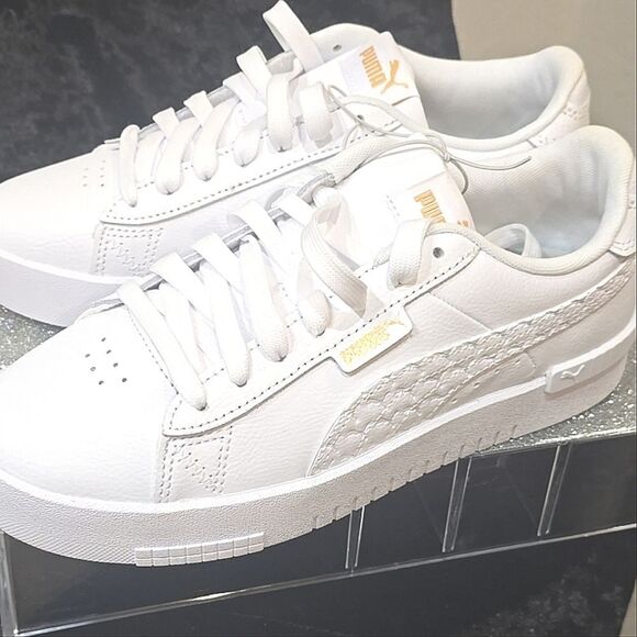 Puma Jada DBoss Sneakers- White/Team Gold - Picture 6 of 9